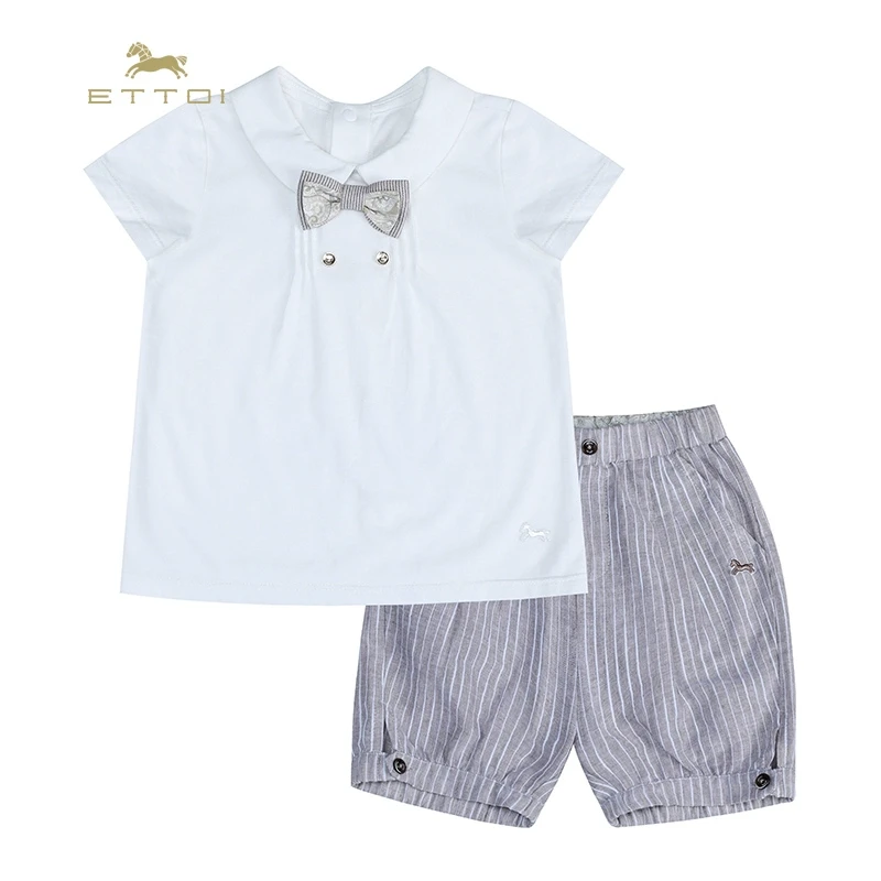 ETTOI爱多娃童装春夏装休闲儿童套装男童宝宝两件套时尚