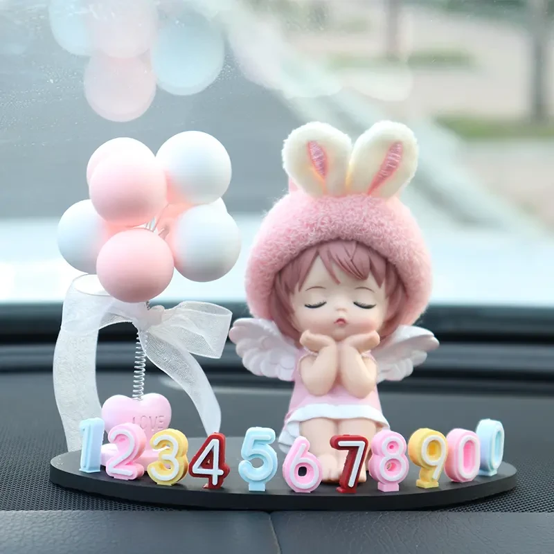 汽车用临时停车号码牌挪车电话牌网红可爱安妮车载数字移车卡女士