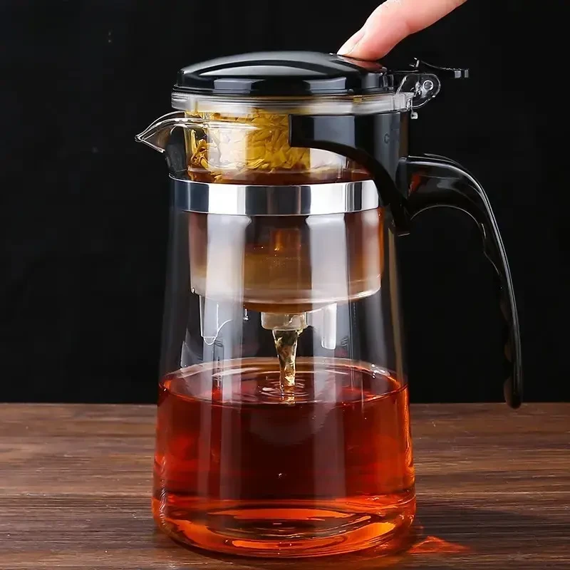 茶壶泡茶家用茶水分离杯滤茶器烧水壶玻璃耐高温咖啡壶泡茶杯W661