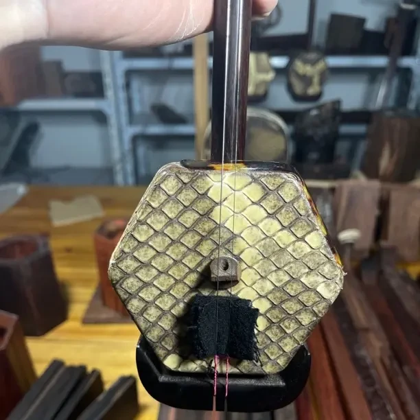 印度小叶紫檀整筒二胡专业演奏民族乐器配件齐全