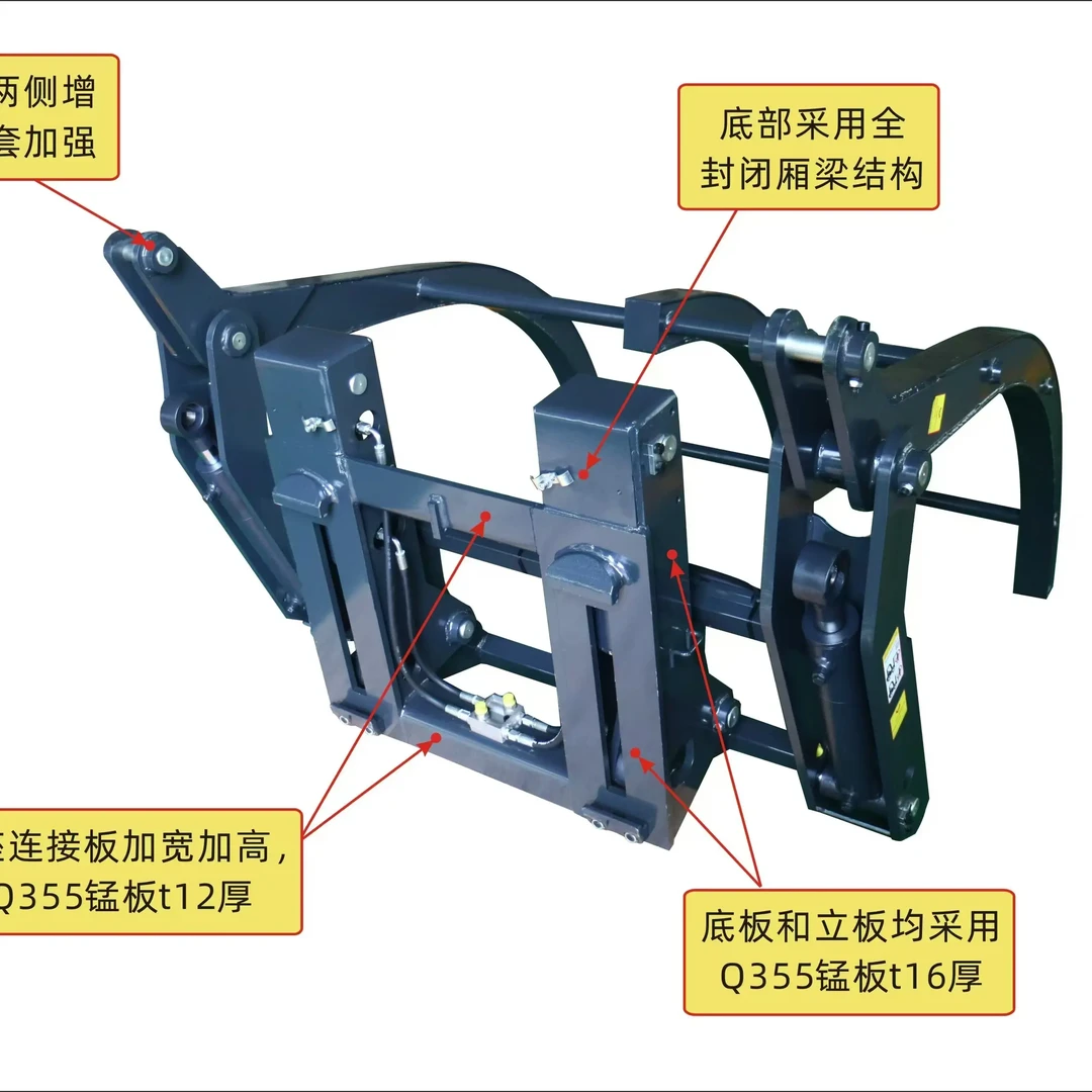 【双吉叉车属具】 倾翻叉/反牙带三爪  打包物品垃圾清理适用