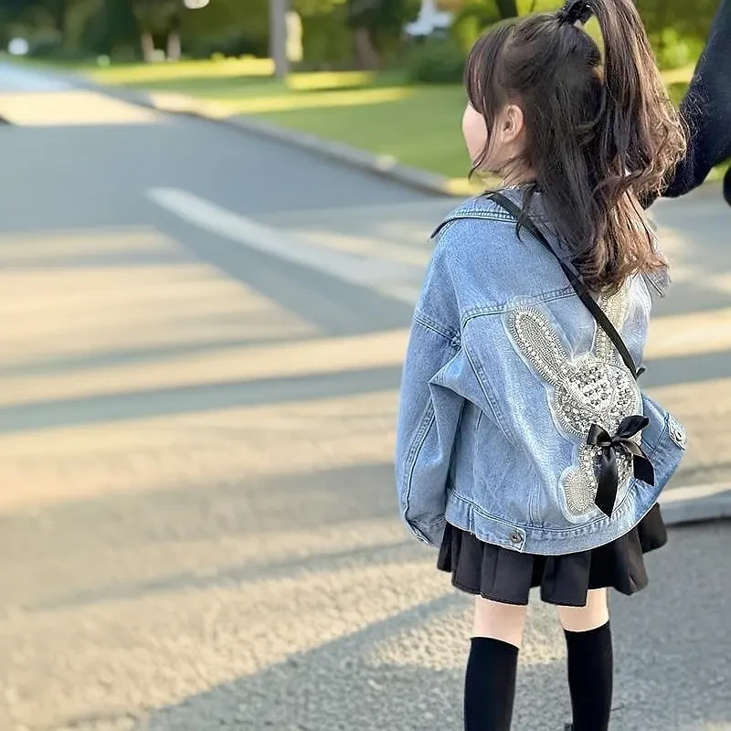 女童牛仔外套春秋装2025早春童装洋气时髦夹克女孩韩版女童秋装