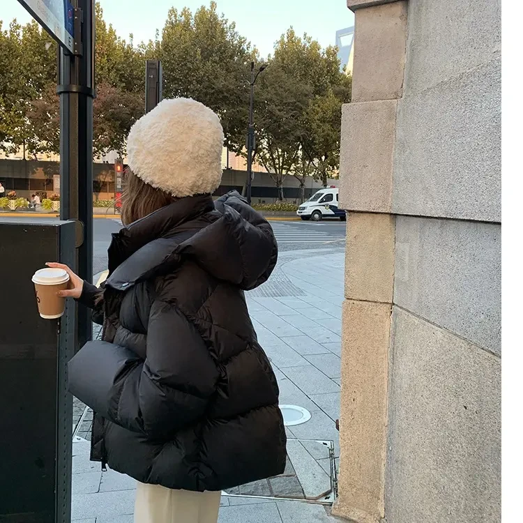 秋冬新款女韩版短款洋气时尚羽绒棉服热销