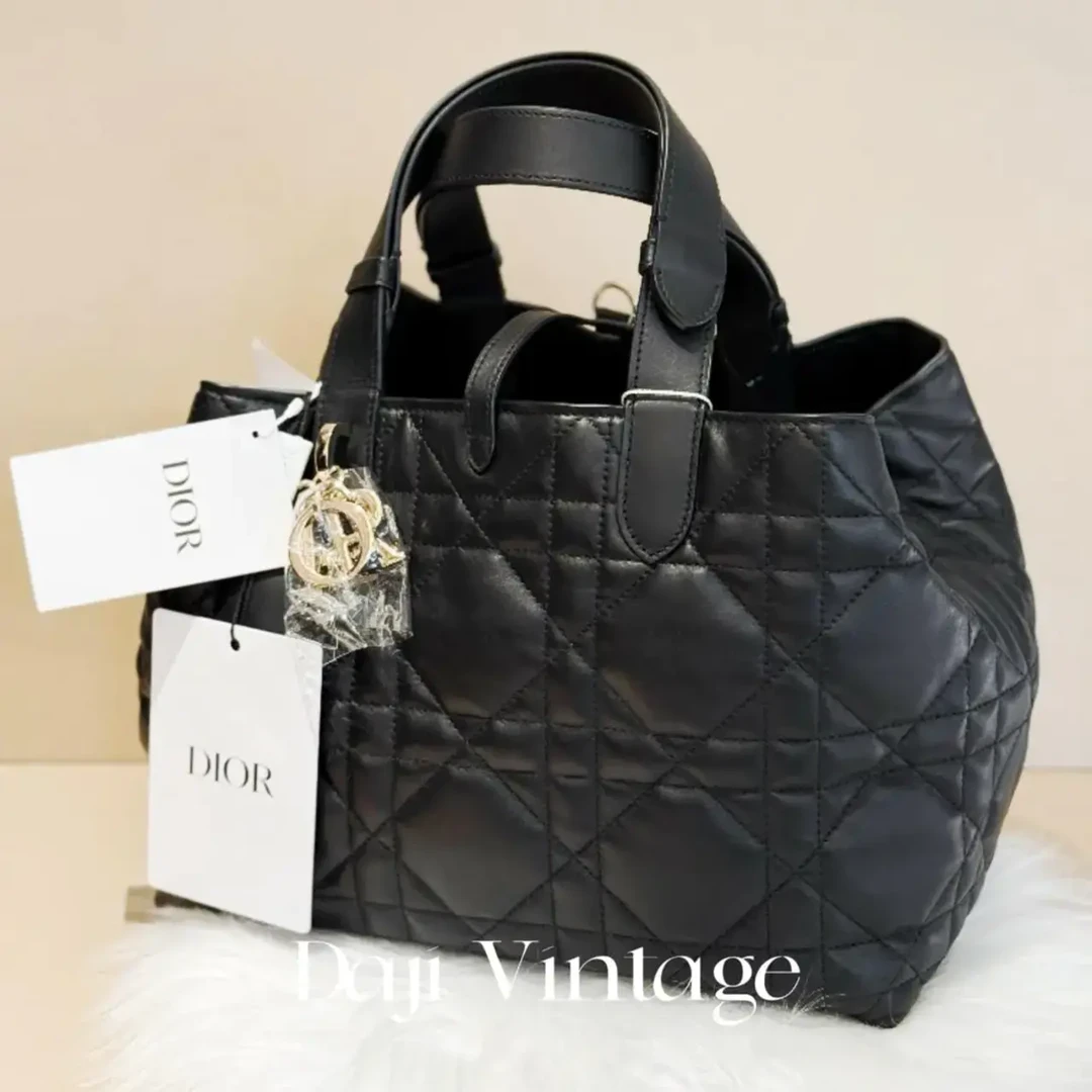99新 DIOR/迪奥 大吉中古Dior迪奥字母吊坠toujours系列中号手提