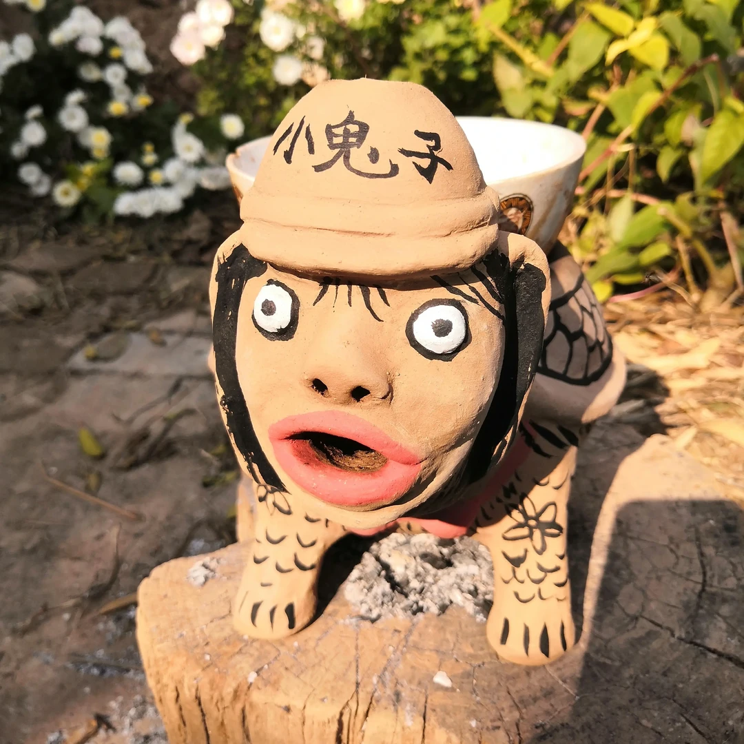 泥巴煮茶炉子，耐火泥手工制作，只有这一个原创作品，收藏艺术佳品