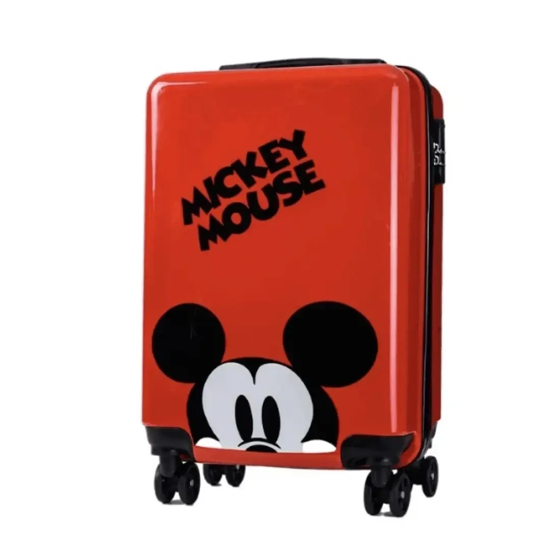 18寸行李箱红色米奇卡通拉杆居家套装
