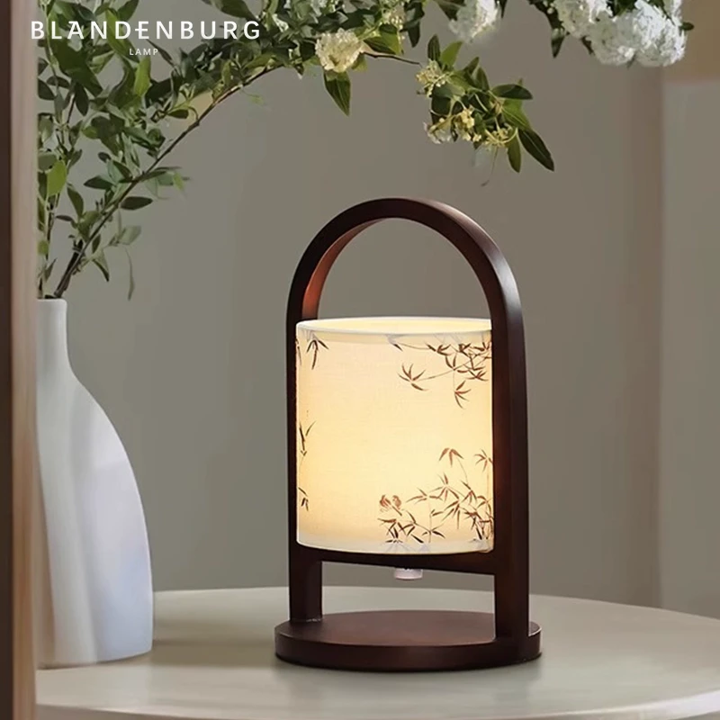 手提台灯新中式复古卧室床头灯宋式美学网红创意新款氛围感装饰灯