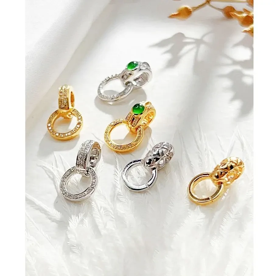 高质量万能扣头双开口固定扣贝珠扣DIY吊坠项链卡扣高级感百搭