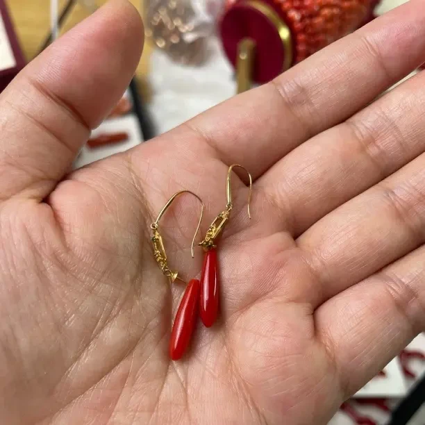 天然珊瑚天然沙丁镶嵌18 680