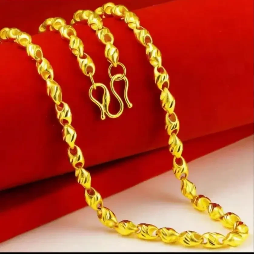 合金项链 合金项链 【孟加拉赤金】麦穗项链 2025新款潮流时尚男士