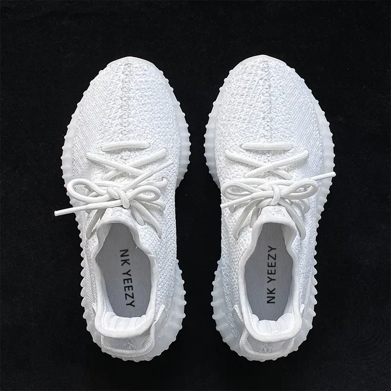 三叶草OG YEEZY官方正品椰子鞋350纯白冰淇淋男鞋夏季透气白适用