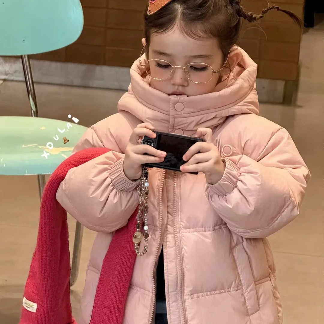 男女童冬季纯色加厚保暖三防服