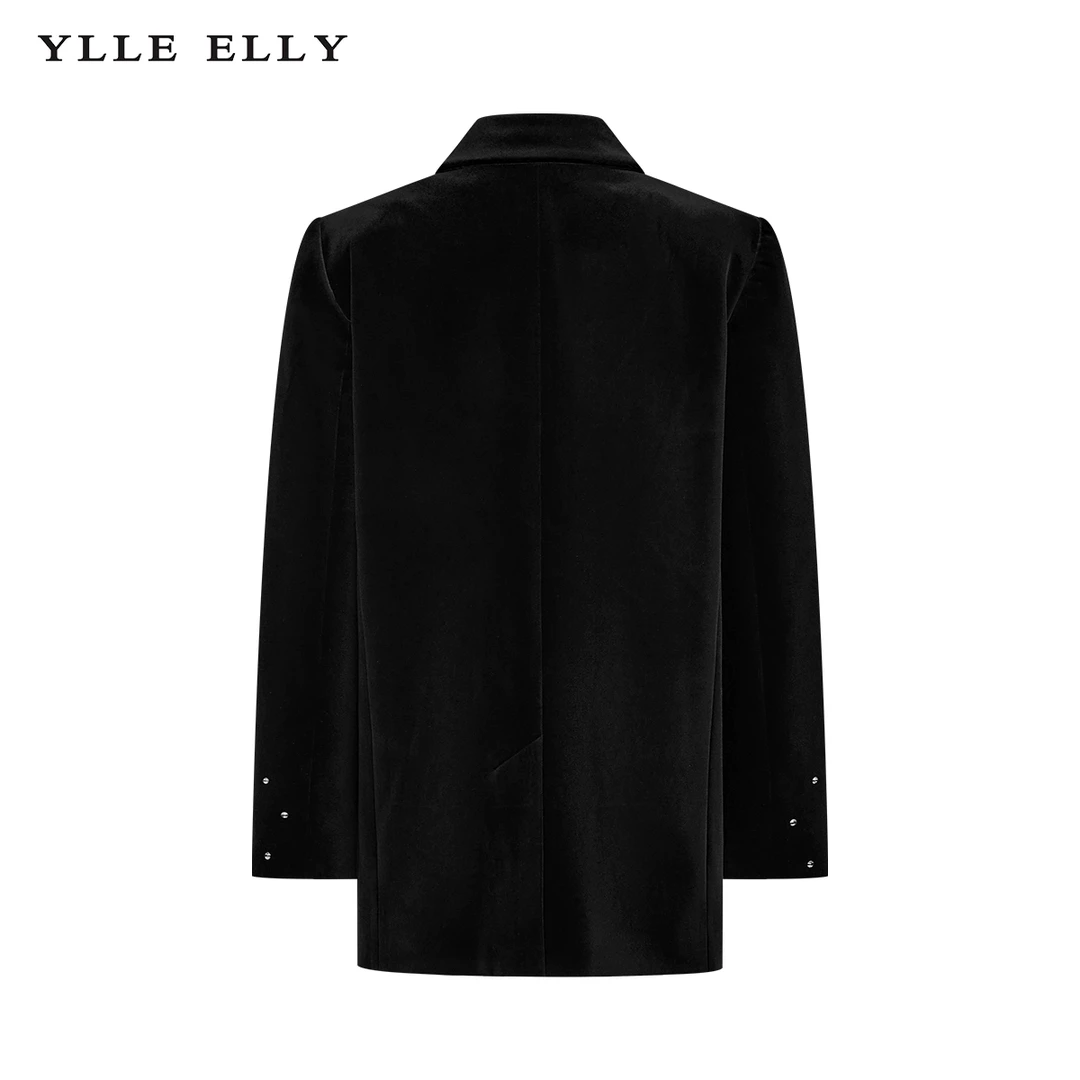 【诗语专属】丝绒西装2023冬季新款复古柔滑西装外套女Y423307671