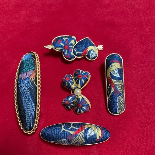 非遗宋锦手工国风发夹复古气质简约百搭发卡东方美学新中式头饰