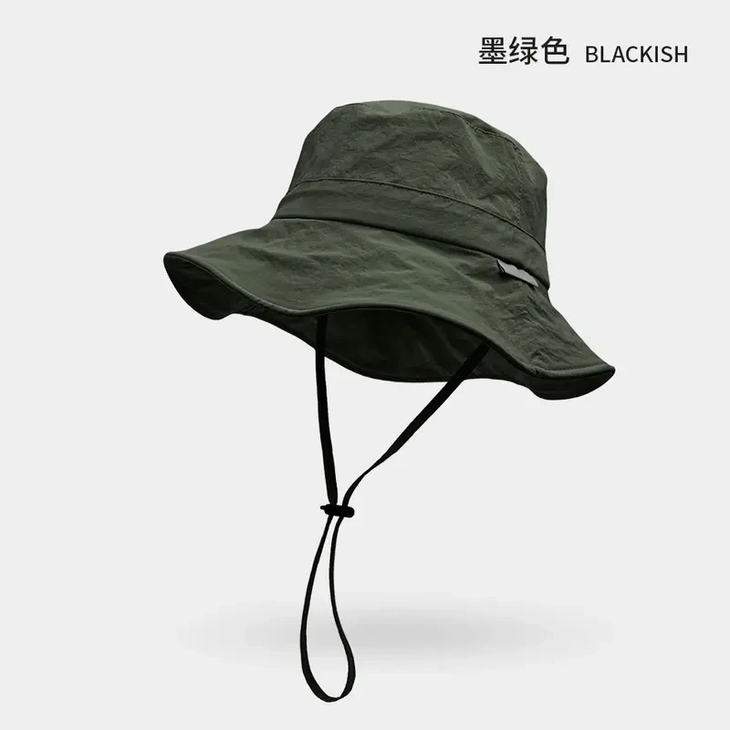 水速干渔夫帽子男女户外钓鱼露营大檐登山帽防帽s