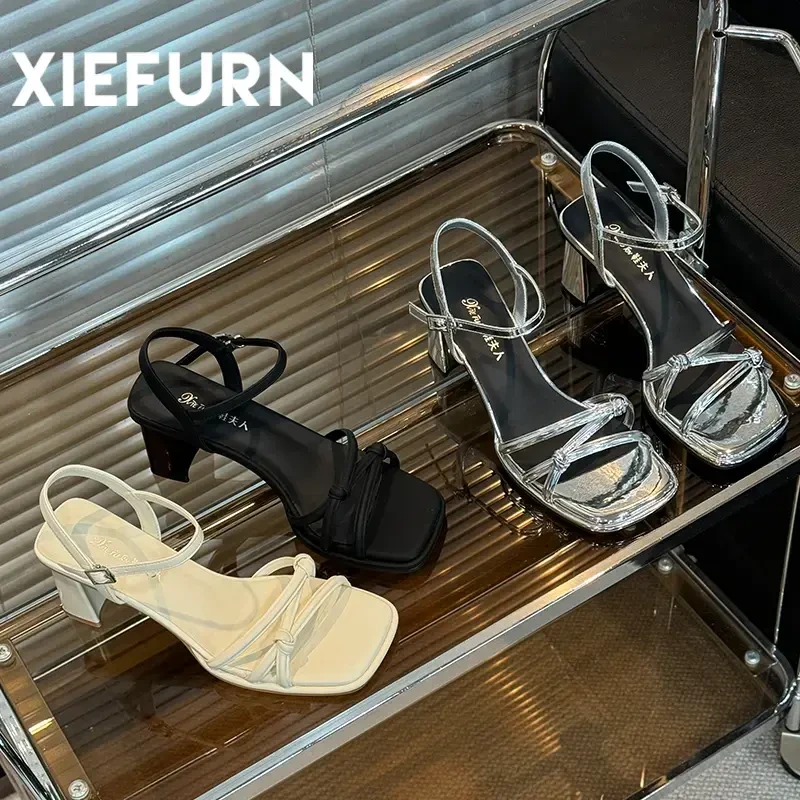 2024夏季新款高跟凉鞋外穿小众时尚气质百搭法式方头女