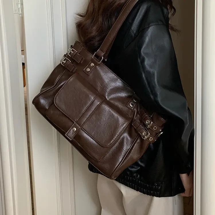 小众复古大容量腋下包托特包单肩斜挎包新款百搭时尚通勤包包