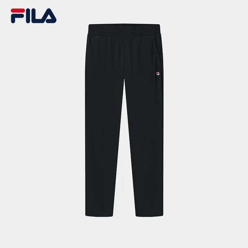 Fila/斐乐男士长裤夏季轻薄弹力散口商务简约针织长裤F61M523602B
