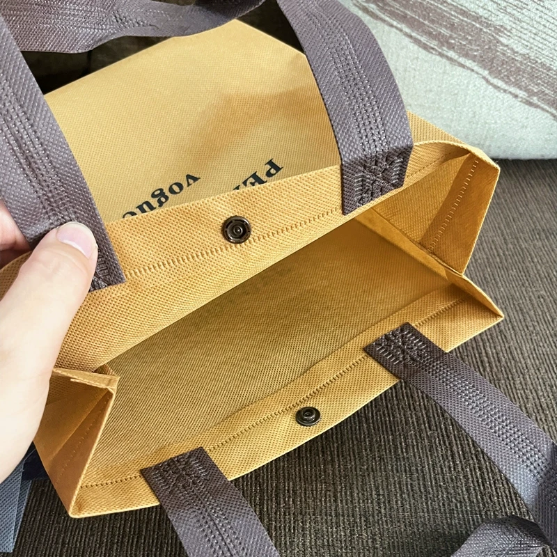 袋子暗扣高档无纺布服装店手提袋环保袋定制购物手拎袋子
