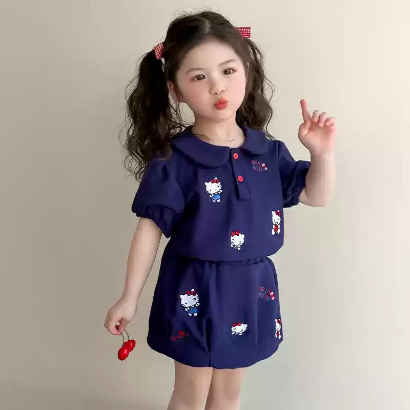 女童夏装短裤套装2025新款儿童网红亲子运动两件套女宝宝衣服夏季