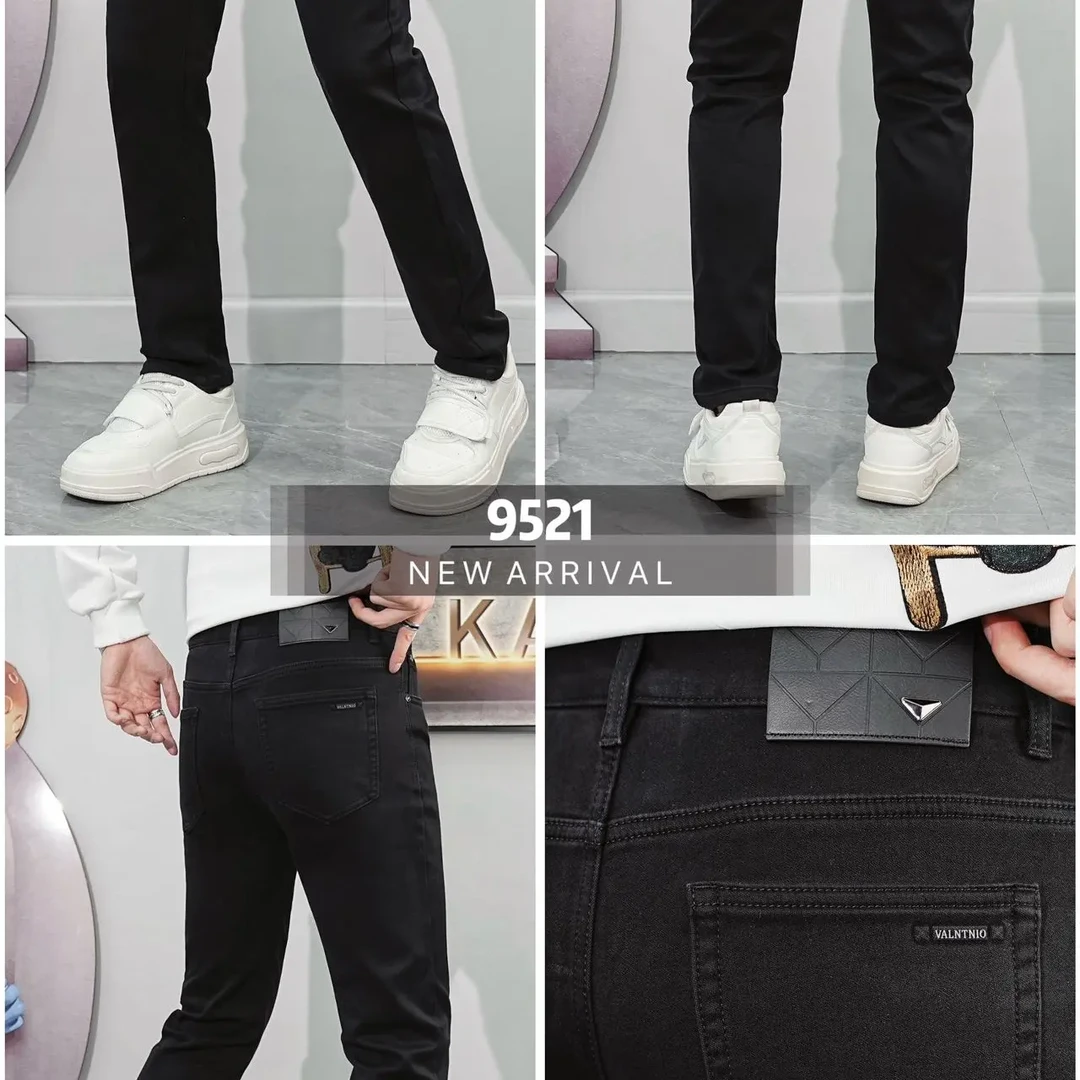 弹力韩版高弹秋冬牛仔裤商务休闲版型