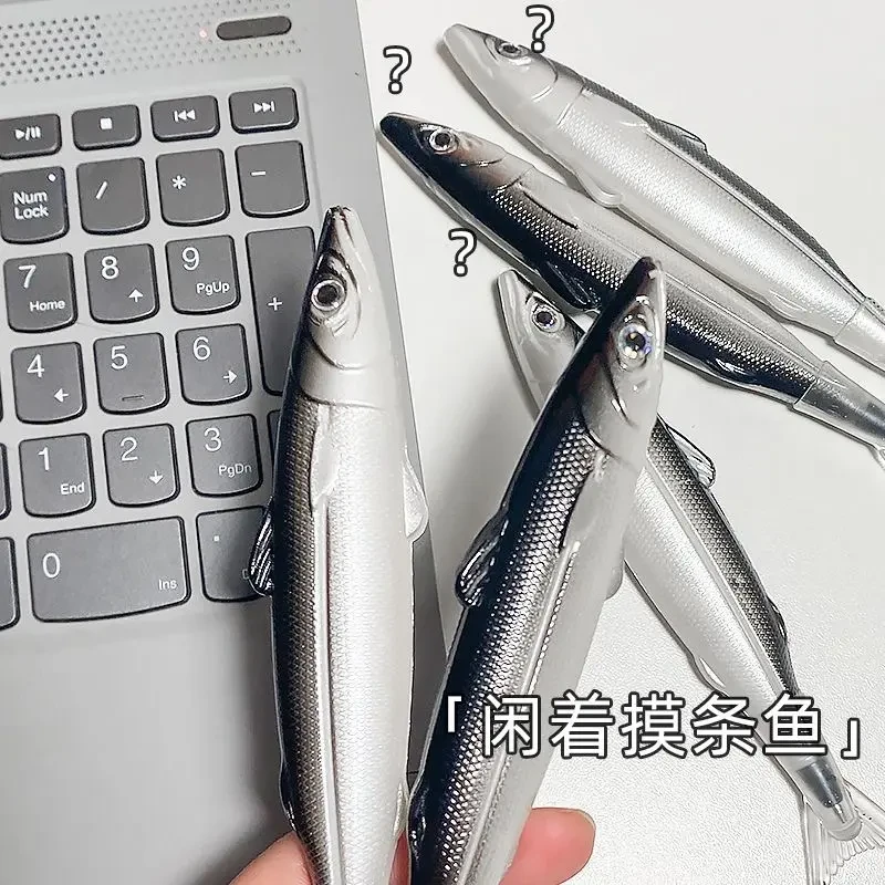 创意搞笑沙雕仿真咸鱼圆珠笔黑色中性笔ins学生搞怪文具礼物