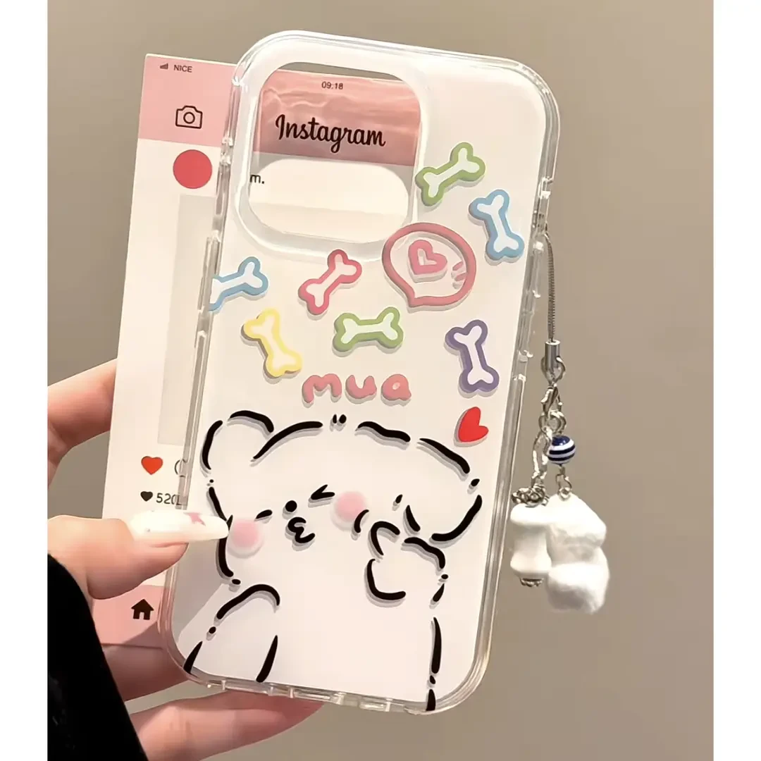戳脸小狗适用苹果华为vivo小米oppo女款iphone15/16/14promax创意