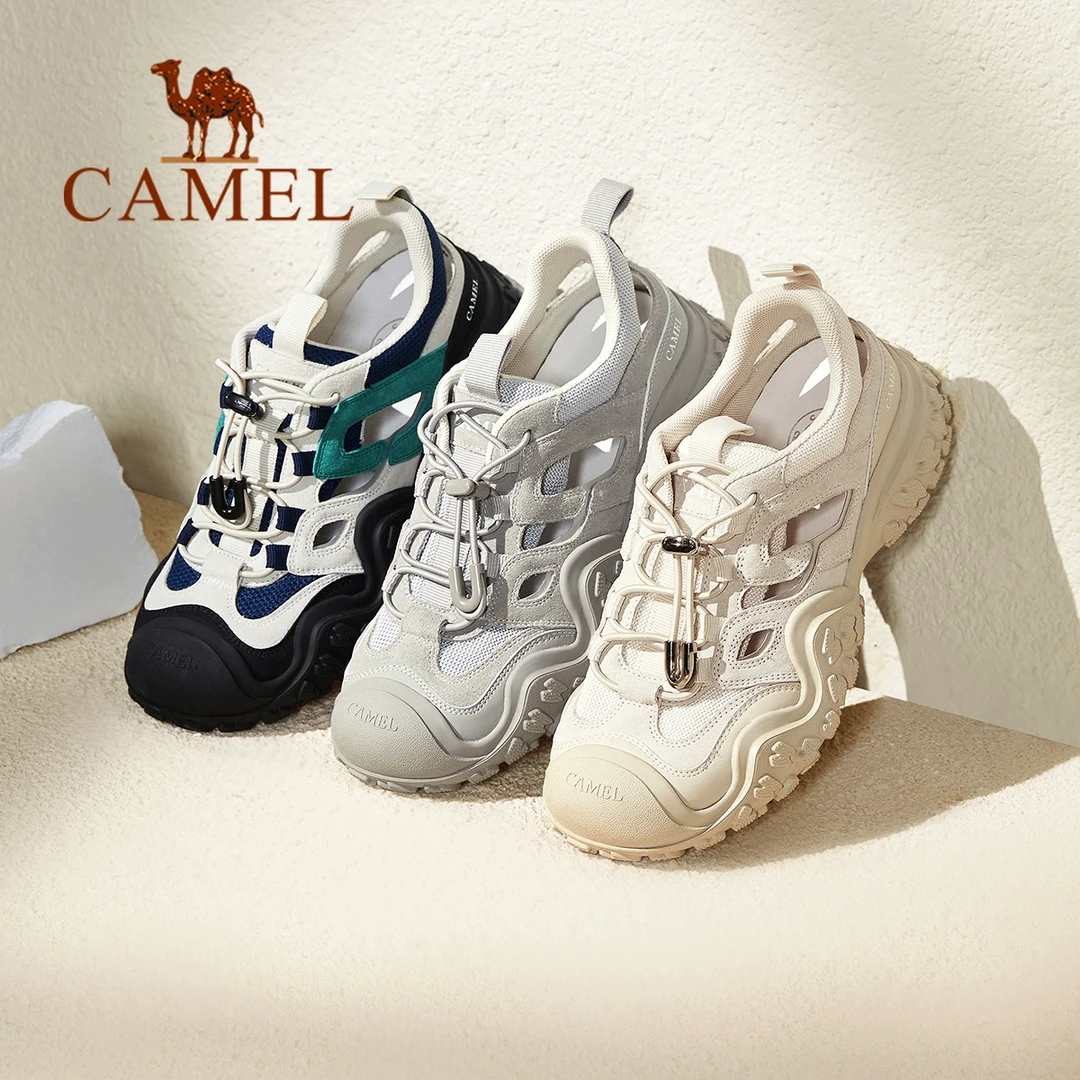 【百城万象专场】骆驼女鞋25秋夏新款运动凉鞋镂空丑萌鞋L24M076601