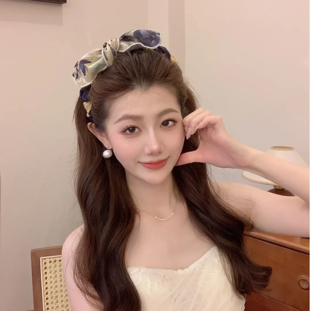 时尚波点发卡发箍女气质百搭发箍带齿防滑头箍港风~~复古时尚波点