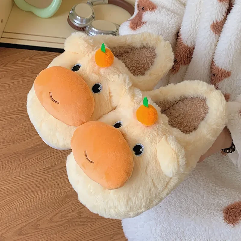 【喵喵】水豚噜噜棉拖鞋女冬季男女情侣外穿防滑家居驾车个人用品