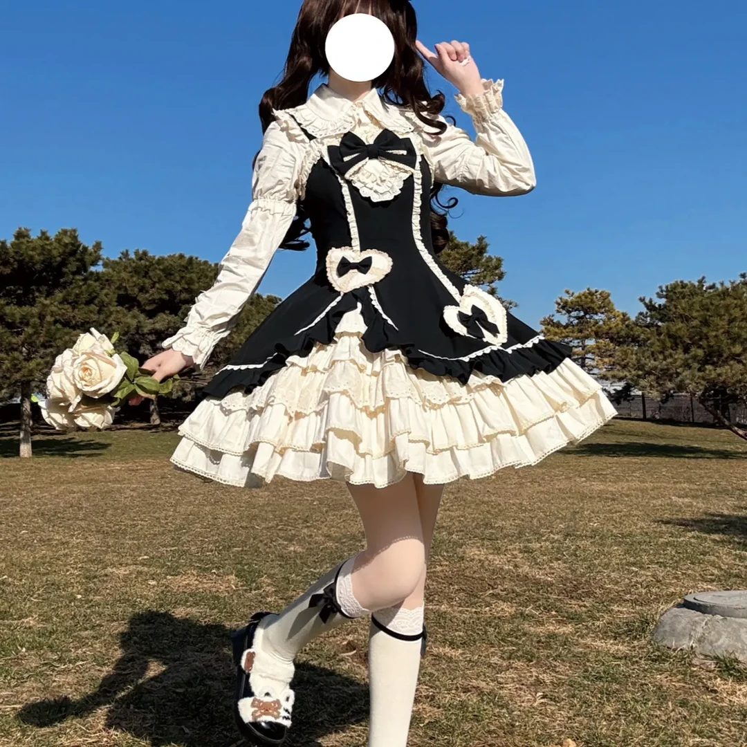 【奶油蓓蕾JSK】泡泡袖甜美可爱洛丽塔连衣裙jsk