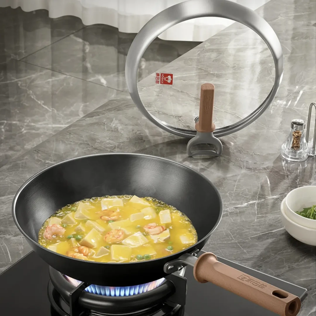 康巴赫钛钢爆炒防锈锅康巴赫钛香锅无涂层钛锅不粘极铁钛锅