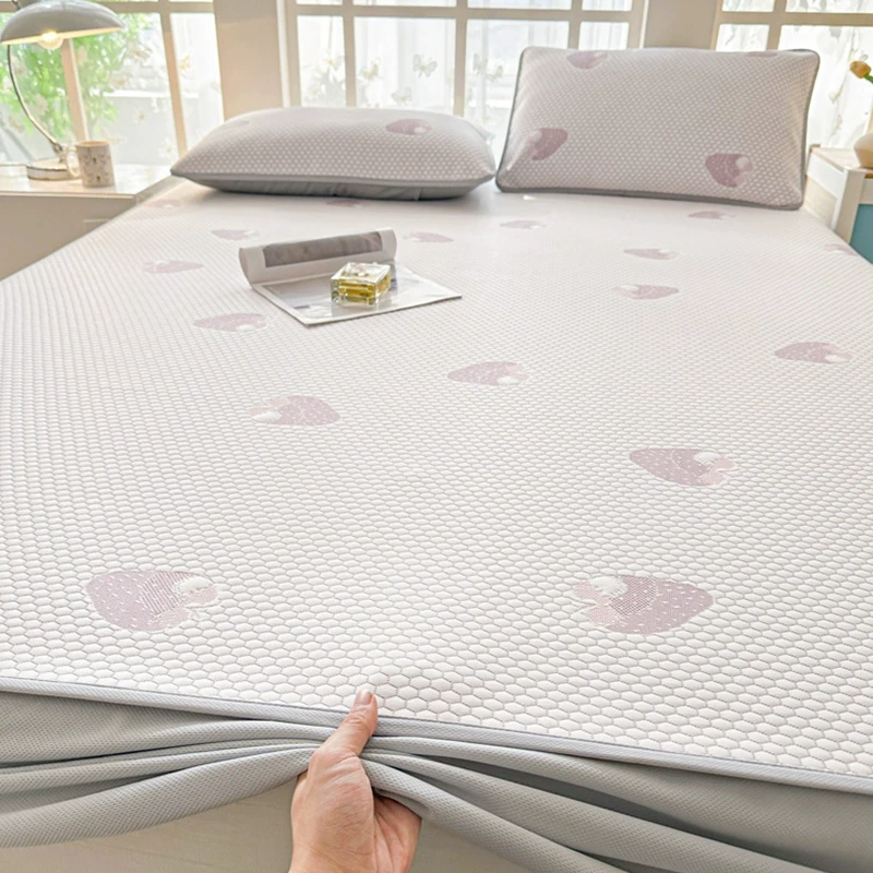 冰豆豆凉席床笠单件全包凉感床垫保护罩卡通床单套三件套2025新款