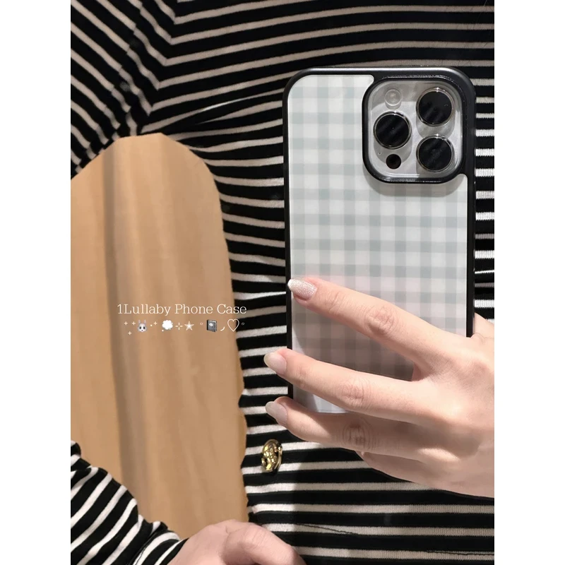 蓝格满屏适用苹果15Pro手机壳13硅胶XSMax/xr/12女16/14p套8P/xs