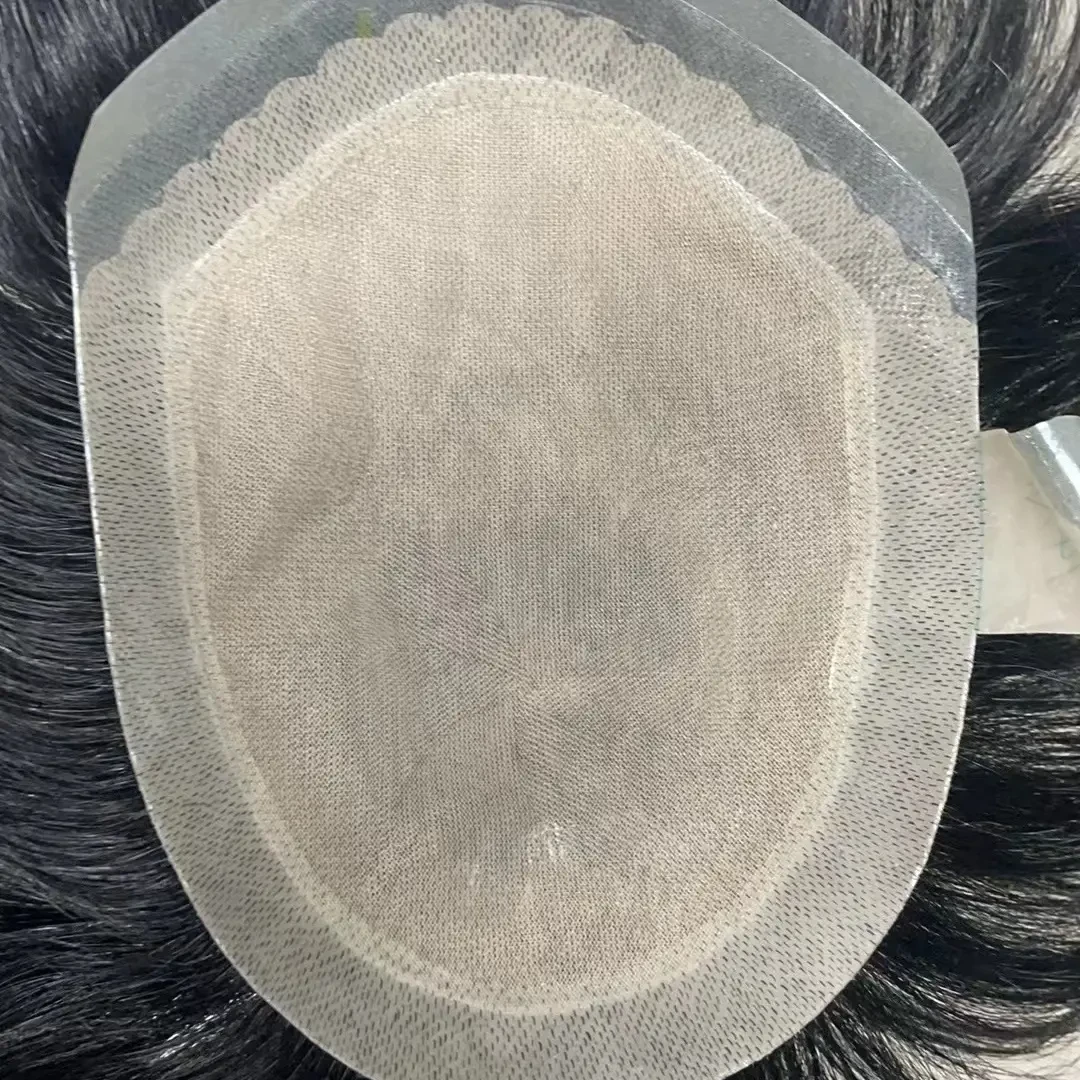 男士超薄透气纯真人发丝递针仿真头皮假发片