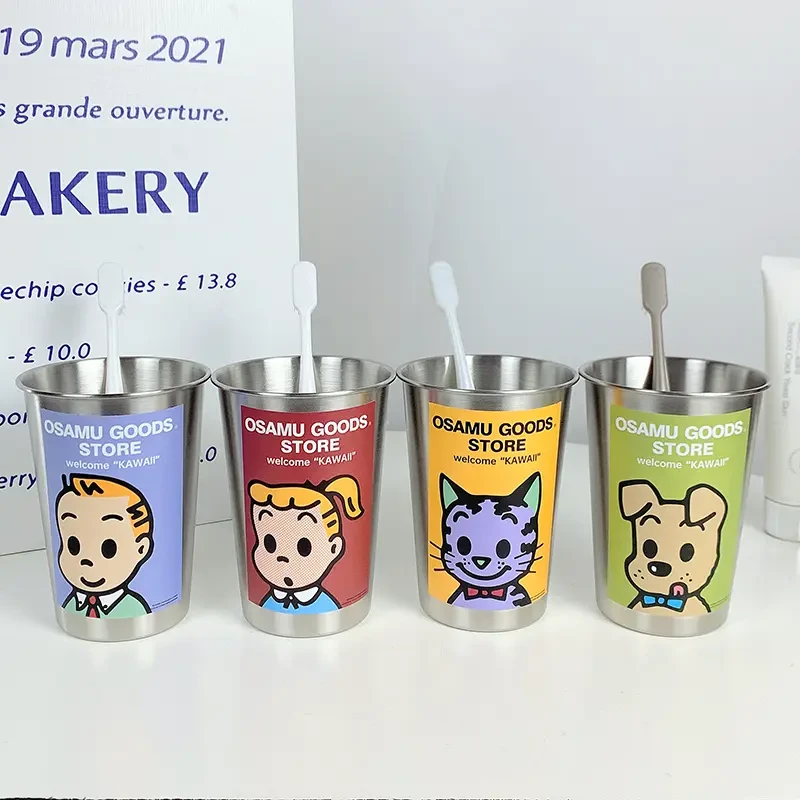 可爱漱口杯304不锈钢家用牙刷儿童高颜值宿舍洗漱水杯情侣牙H048