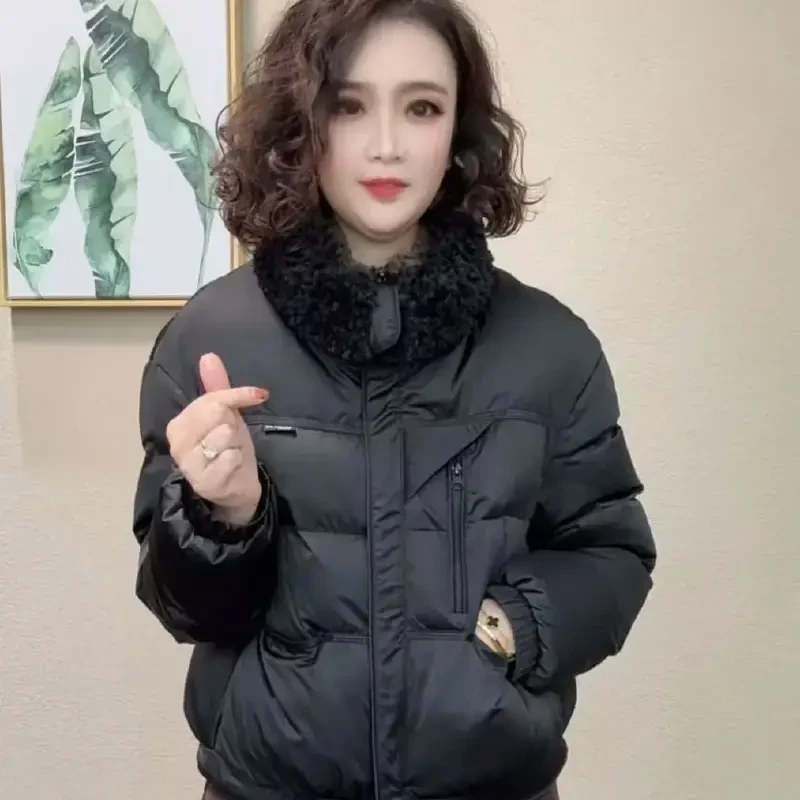 2025冬季新款时尚厚款常规女士宽松型女款小个子休闲保暖棉服外套