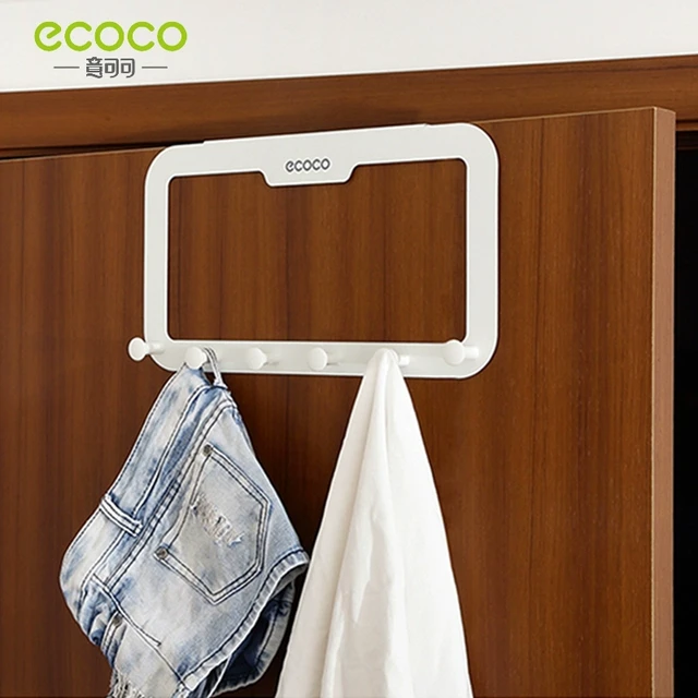 ecoco意可可门后免钉挂钩挂衣架创意无痕粘钩衣帽钩衣服壁挂衣挂