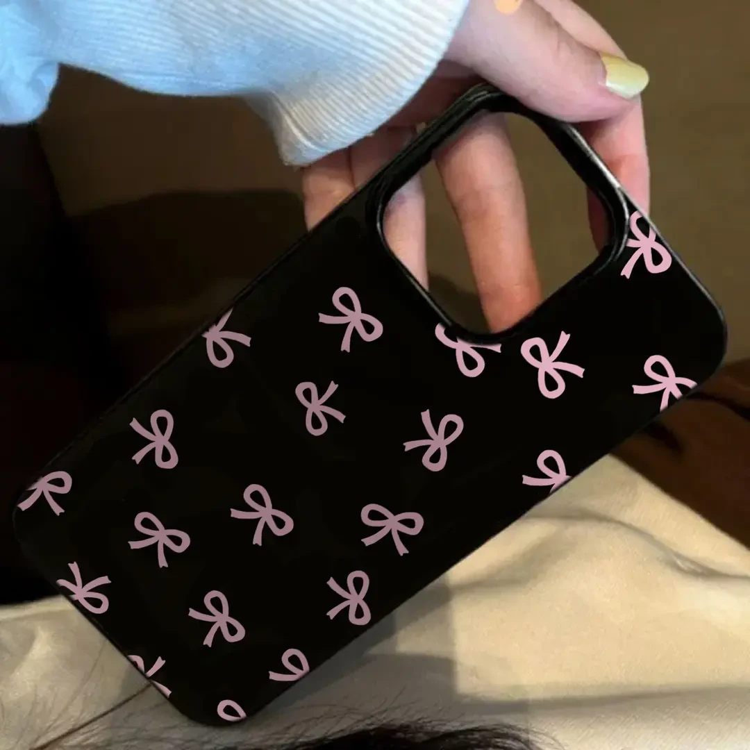 满屏小蝴蝶结适用iPhone16/15promax果冻手机壳苹果14/13套12软11