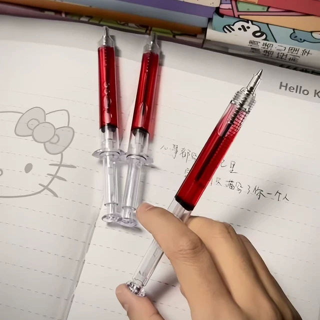 创意爆款针管注射笔可爱文具高颜值仿真针筒圆珠笔学习学生减压笔