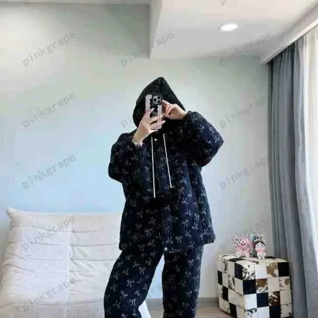 可爱风三层夹棉加厚冬季保暖可外穿女士睡衣家居服套装