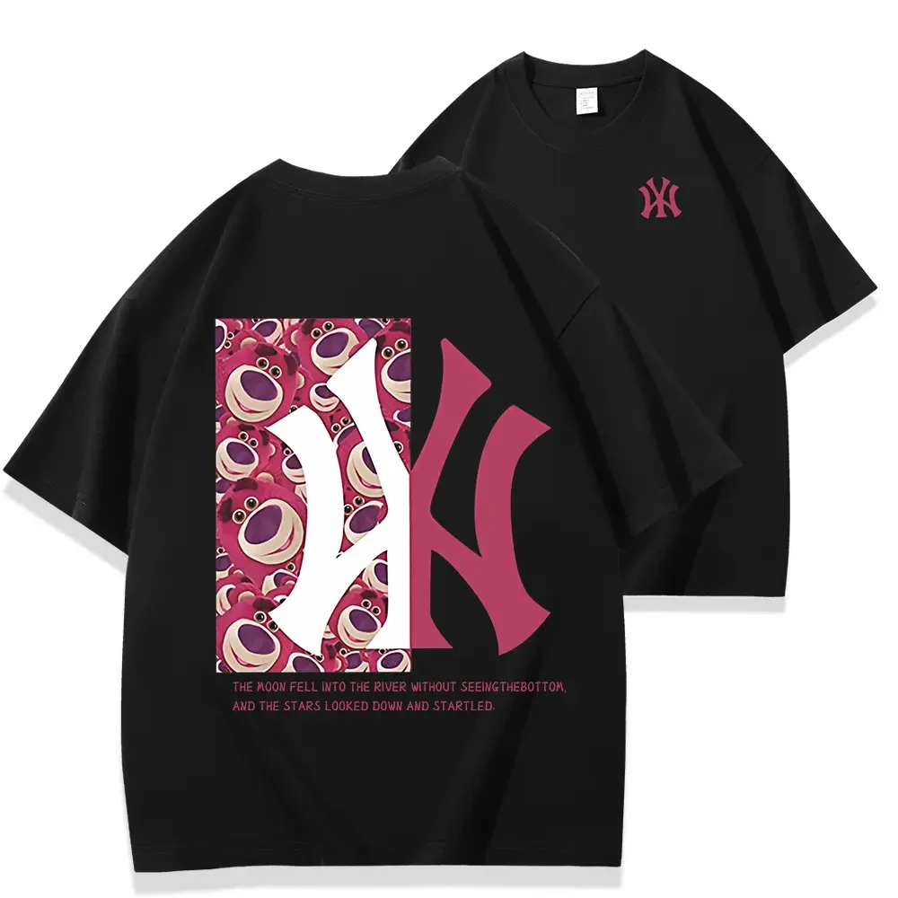 夏季短袖圆领情侣百搭纯棉T恤潮流运动上衣印花宽松休闲国潮