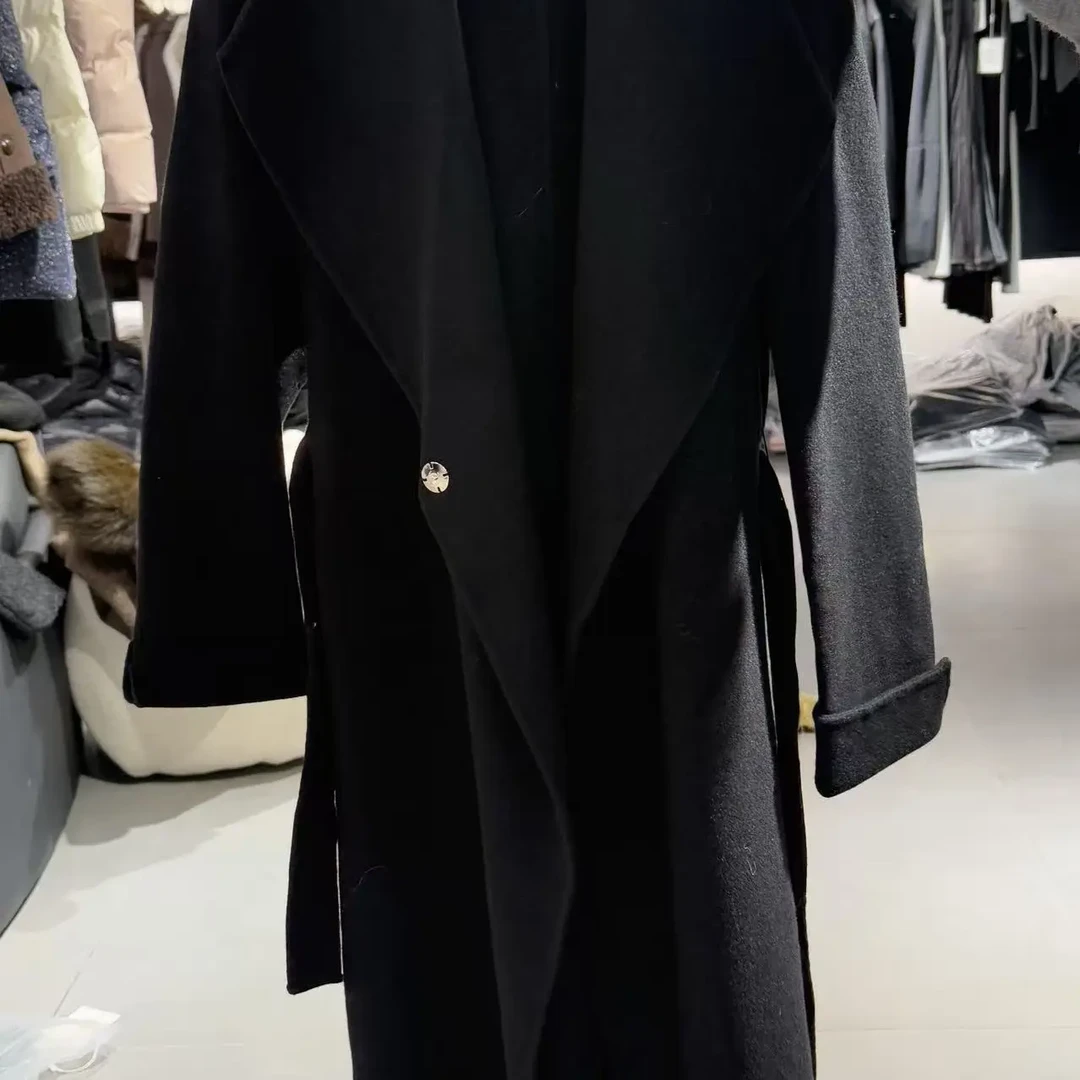 【Fancy Mancy】秋冬大翻领双面长款大衣外套女装