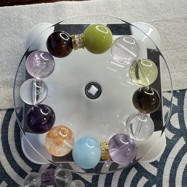 天然水晶多宝手串14mm