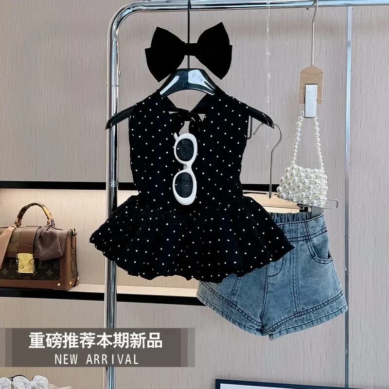 【现货】女童夏季套装2025新款洋气夏装网红气质女孩时尚夏款两件套