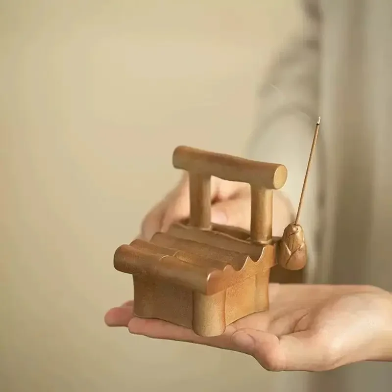 新中式陶瓷手机支架多功能茶宠盖托香插茶具创意茶道配件男人实用