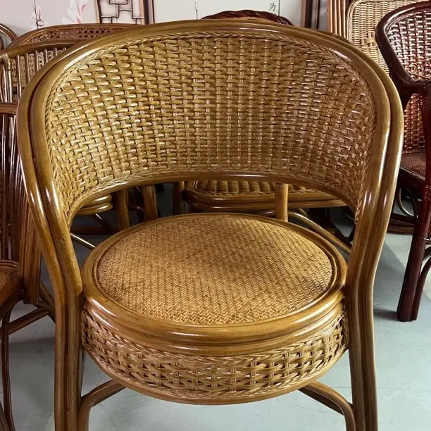 真藤椅45座高真藤椅棕绳坐垫麻将椅吃饭椅