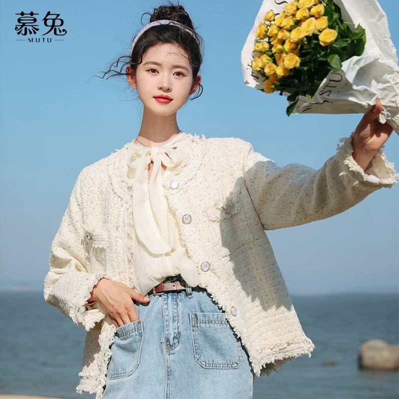 慕兔法式小香风气质名媛短外套女2024秋季新款高级感小众上衣