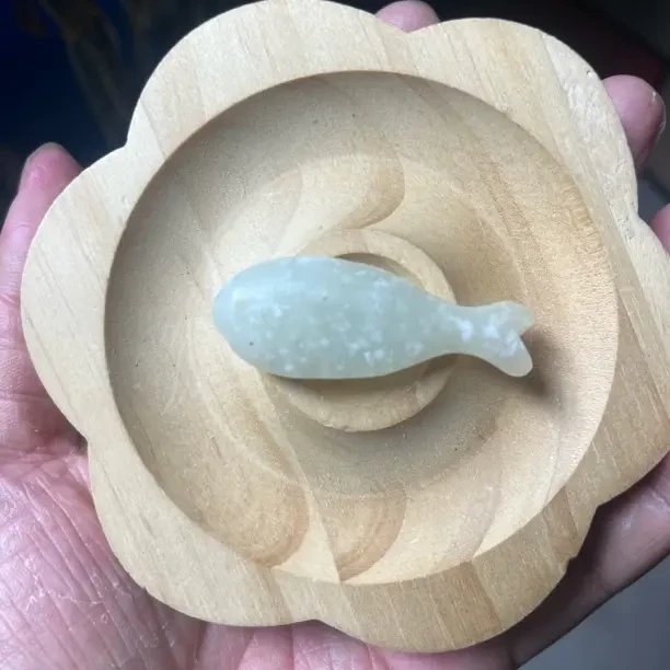 新疆和田玉小鱼吊坠复古风文艺百搭