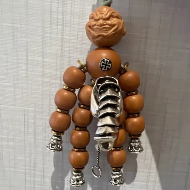 梵乐出品，微瑕体验款猴头人偶带小鸡鸡款个性文玩把件